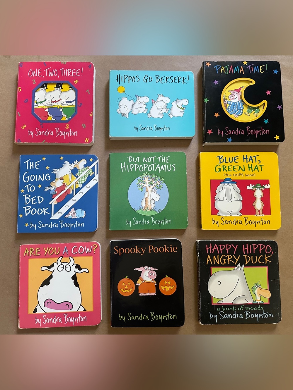 Sandra Boynton Children’s Board Books Lot of 9 Hippos Cows Pookie Pigs